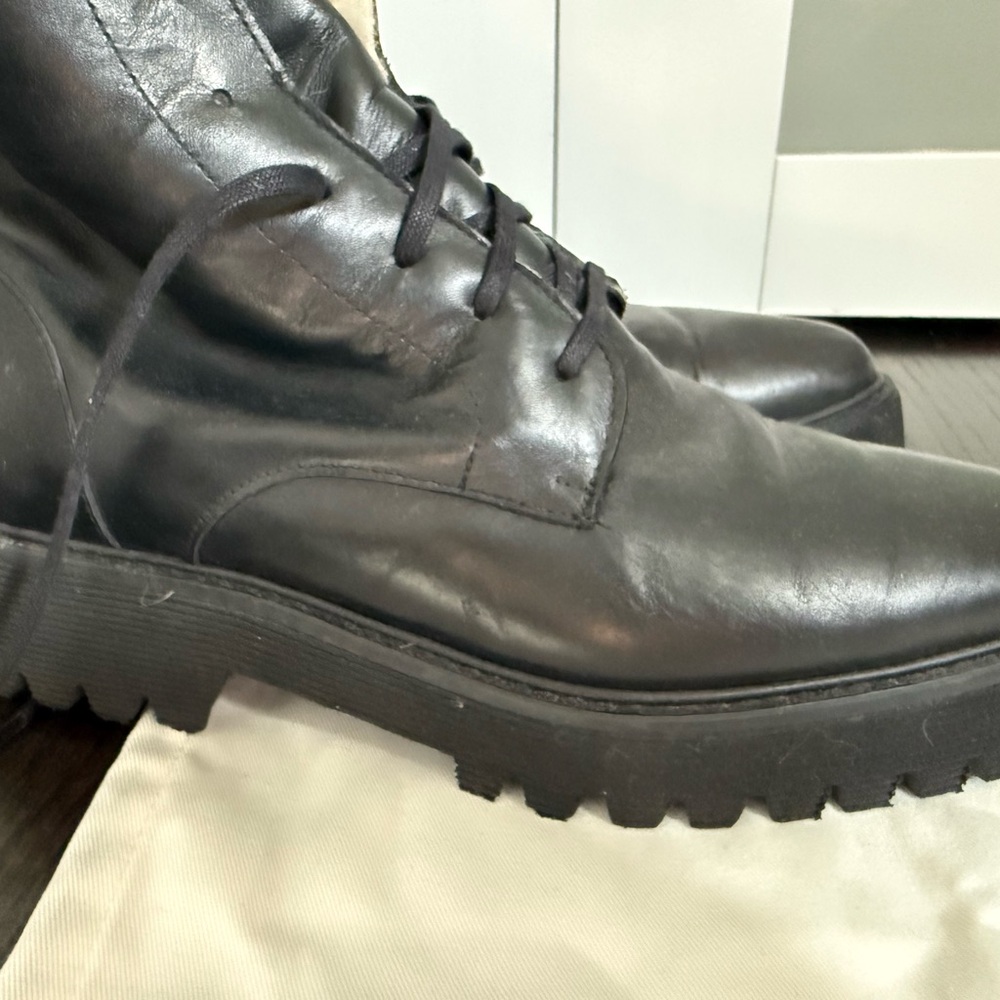 Freda Salvador Emi Shearling Lug Sole Combat Boot Size 8.5 - Picture 7 of 8